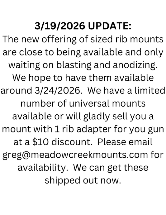 Low Profile Direct Rib Mount - New Offerings Coming Soon